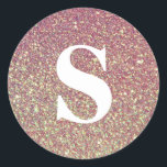 Sticker Rond Elégant Parties scintillant Monogramme or Envelopp<br><div class="desc">Il s'agit d'élégante enveloppe de monogramme de parties scintillant or scellés. Unique,  élégant et tendance enveloppe or monogramme scellés pour vos invitations spéciales et faveurs.</div>