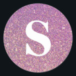 Sticker Rond Elégant Parties scintillant Monogramme or Envelopp<br><div class="desc">Il s'agit d'élégante enveloppe de monogramme de parties scintillant or scellés. Unique,  élégant et tendance enveloppe or monogramme scellés pour vos invitations spéciales et faveurs.</div>