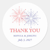 Elegant Patriotic Fireworks | 4th of July Wedding