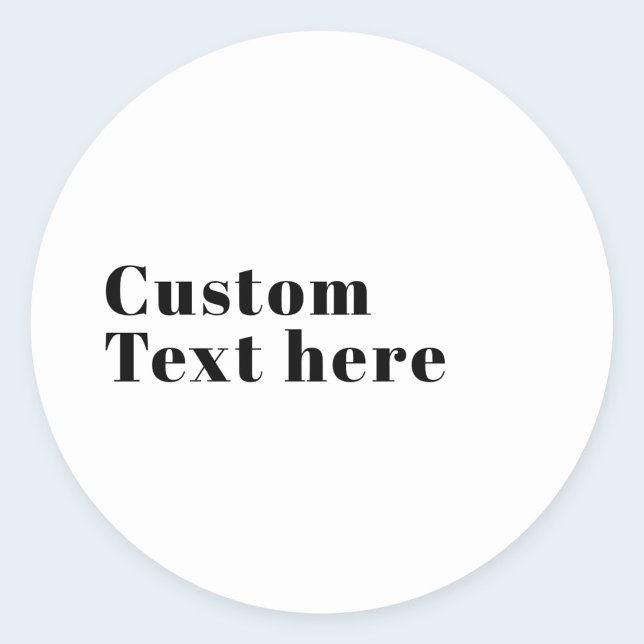 Sticker Rond Élégant Retro Moderne Lettrage | Noir modifiable (Créateur téléchargé)