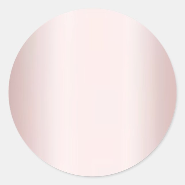 Sticker Rond Élégant Rose Gold Modèle Vierge Ajoutez Votre Text (Devant)
