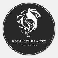 Élégant Salon Spa Logo moderne Noir