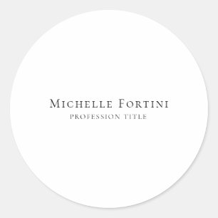 Sticker Rond Élégant Simple Minimaliste