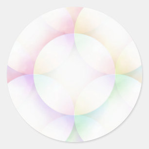 Sticker Rond Élégant Tendance Modèle Vierge Aquarelle Moderne