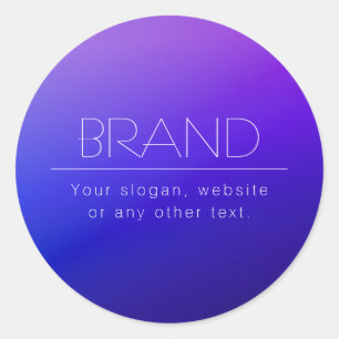 Sticker Rond Élégant texte modifiable et couleur violet moderne
