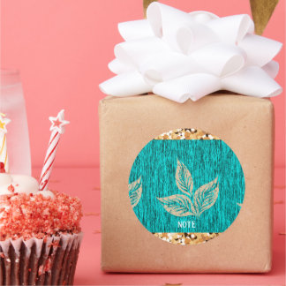 Sticker Rond Elégant Turquoise tendance