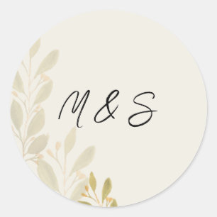 Sticker Rond Elégant Vert Tee Soft Green Personnalisé