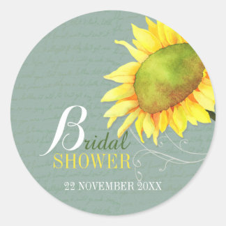 Sticker Rond Elégante aquarelle Fête des mariées florale