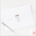 Sticker Rond Elégante aquarelle fleurs Mariage Merci Clas<br><div class="desc">Moderne rustique élégante aquarelle fleurs mariage merci autocollants,  avec message de remerciement. Ces autocollants de remerciement mariages sont la meilleure façon de dire "merci" à vos invités mariages. Ajoutez vos noms et votre date de mariage et vous pouvez modifier le texte "Merci".</div>