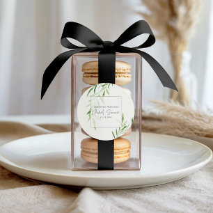 Sticker Rond Elégante aquarelle Willow Greenergie Fête des mari