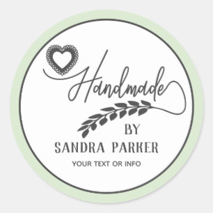 Sticker Rond Élégante branche de calligraphie artisanale