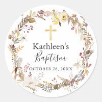 Élégante couronne florale d'automne Baptême d'auto