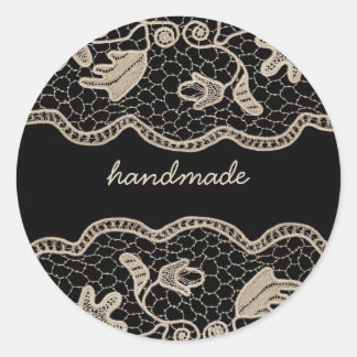 Sticker Rond Elégante dentelle Crochet