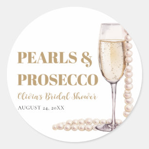 Sticker Rond Élégante fête de mariage aux perles modernes et au
