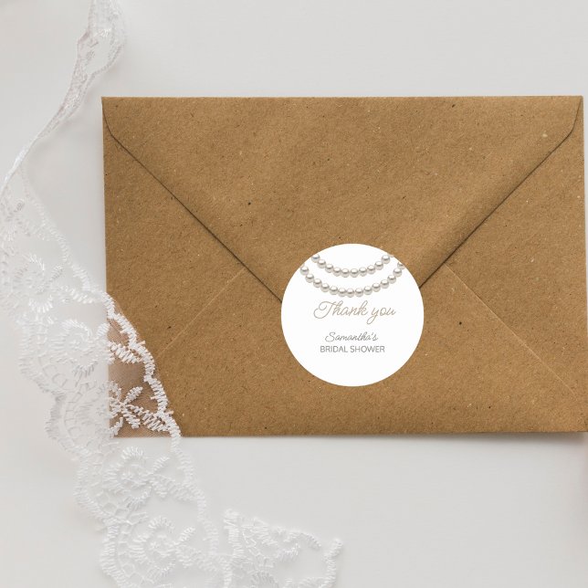 Sticker Rond Élégante Fête de Mariage Perle  (Créateur téléchargé)