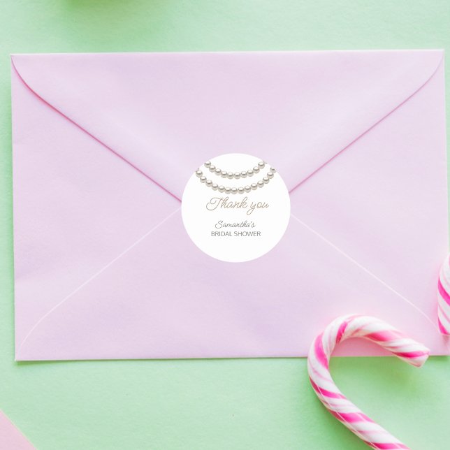 Sticker Rond Élégante Fête de Mariage Perle  (Créateur téléchargé)