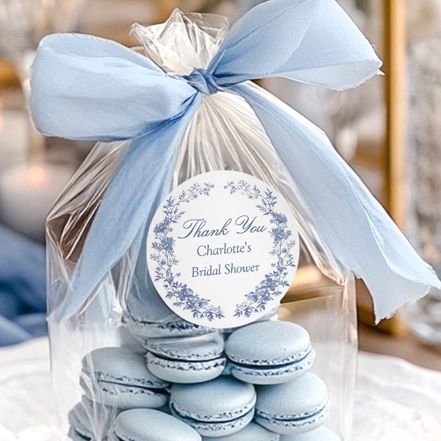 Sticker Rond Élégante Fête des mariées de Merci Floral (Créateur téléchargé)