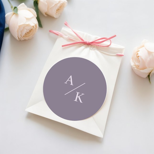 Sticker Rond Élégante lavande florale (Créateur téléchargé)