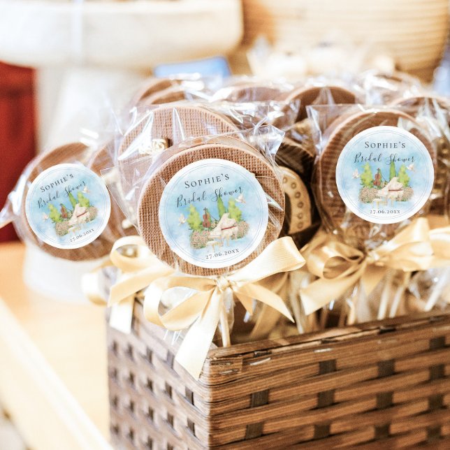 Sticker Rond Elégante Piano Violon Doves fleurs Fête des mariée (Créateur téléchargé)