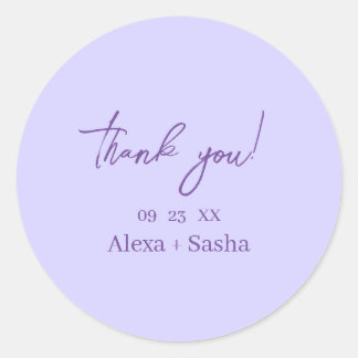 Sticker Rond Élégantes fleurs de lilas violet clair Mariage