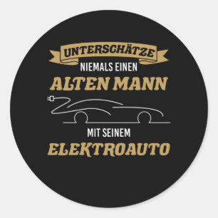 Sticker Rond Elektroauto Elektro Auto Mobilist Pour E Mobilist