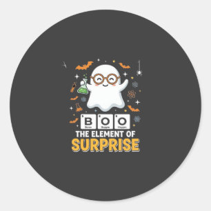 Sticker Rond Élément de surprise de fantôme de design Halloween