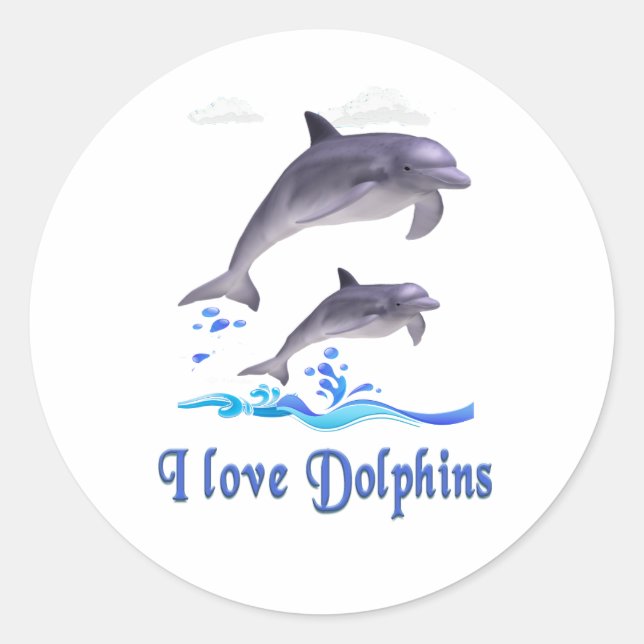 Sticker Rond Eléments dauphins (Devant)