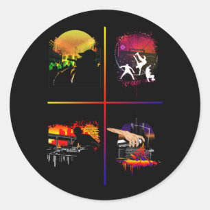 Sticker Rond Éléments essentiels 