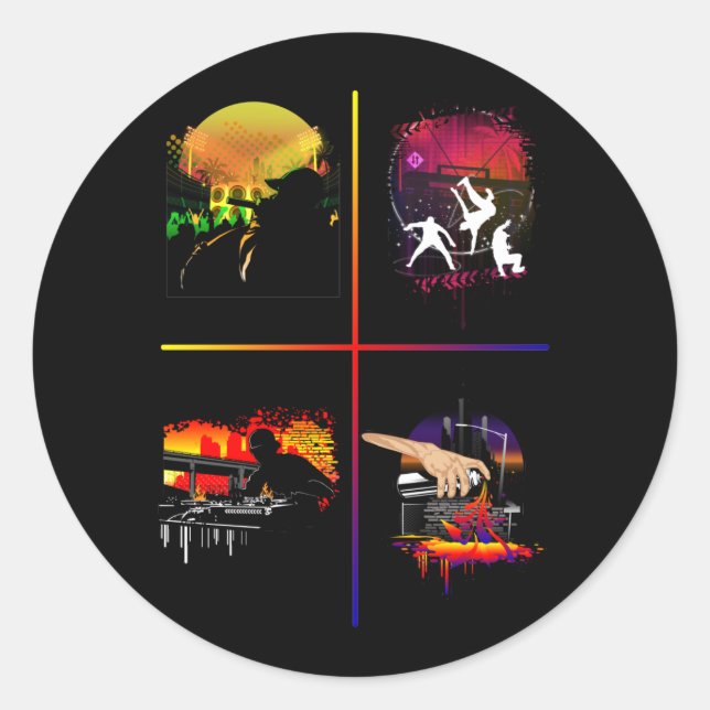 Sticker Rond Éléments essentiels  (Devant)