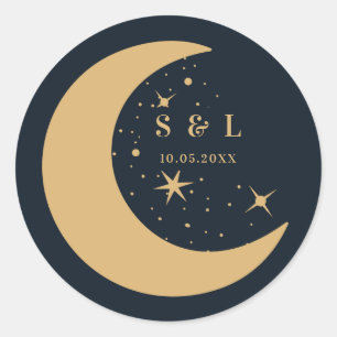 Sticker Rond Eléments mystiques célestes Enveloppe Starsignes