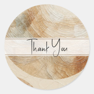 Sticker Rond Éléments naturels neutres de l'air Bohème de Bohèm