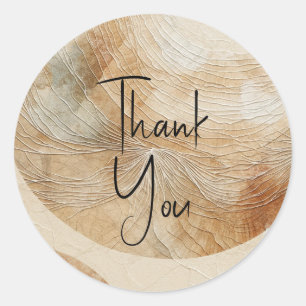 Sticker Rond Éléments naturels neutres de l'air Bohème de Bohèm