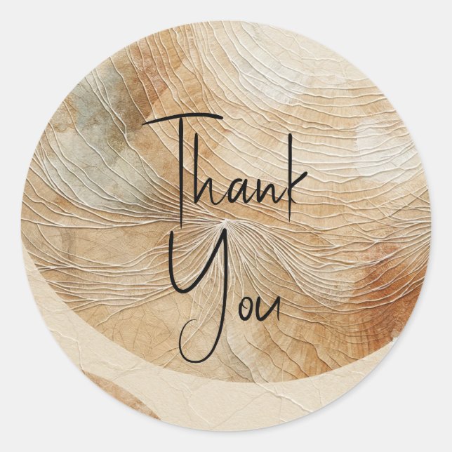 Sticker Rond Éléments naturels neutres de l'air Bohème de Bohèm (Devant)