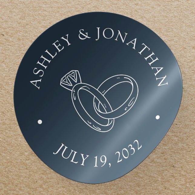 Sticker Rond Eléments simples modernes élégants (Créateur téléchargé)