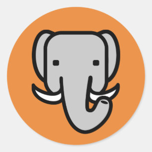 Sticker Rond Eléphant