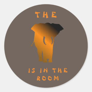 Sticker Rond éléphant