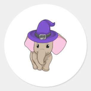 Sticker Rond Elephant