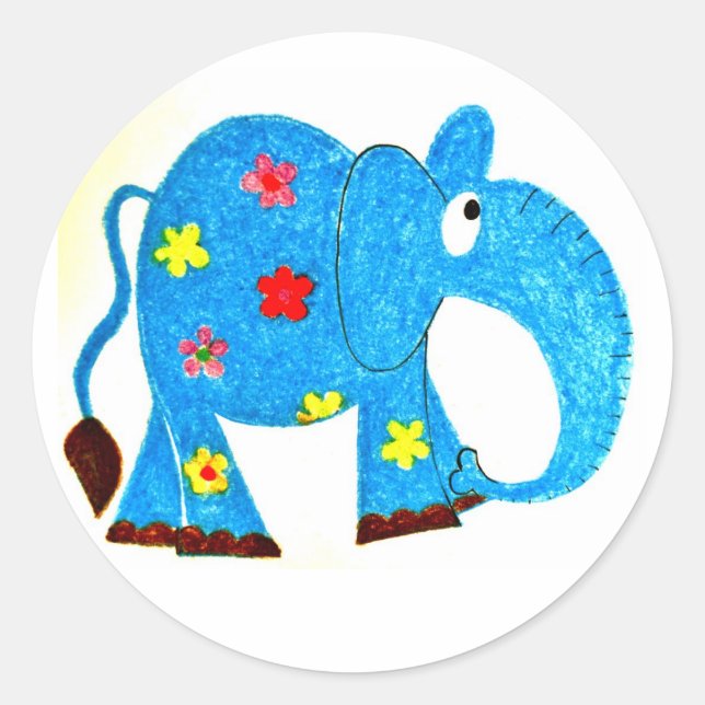 Sticker Rond Eléphant (Devant)