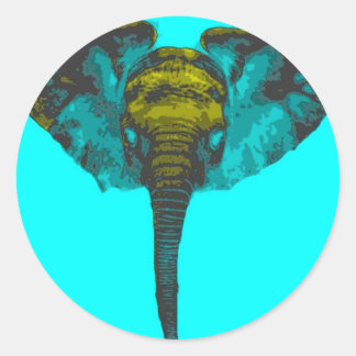 Sticker Rond Eléphant