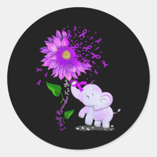 Sticker Rond Elephant Je Me Souviendrai Pour Vous Sunflower Hei