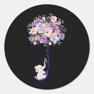 Sticker Rond Éléphant Je Me Souviendrai Pour Vous Tournesol Vio