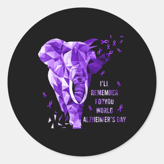 Sticker Rond Elephant Se Souviendra De Vous Monde Heimerheimer (Devant)