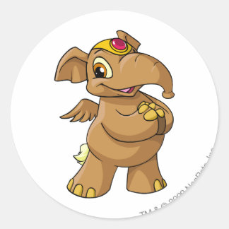 Sticker Rond Elephante Brown