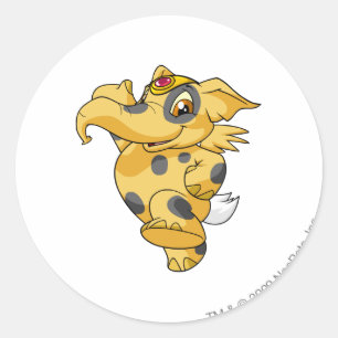 Sticker Rond Eléphante localisé