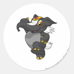 Sticker Rond Elephante Skunk