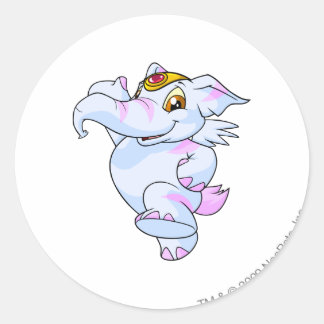 Sticker Rond Eléphante triée