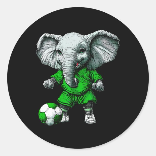 Sticker Rond Éléphants de pied  (Devant)