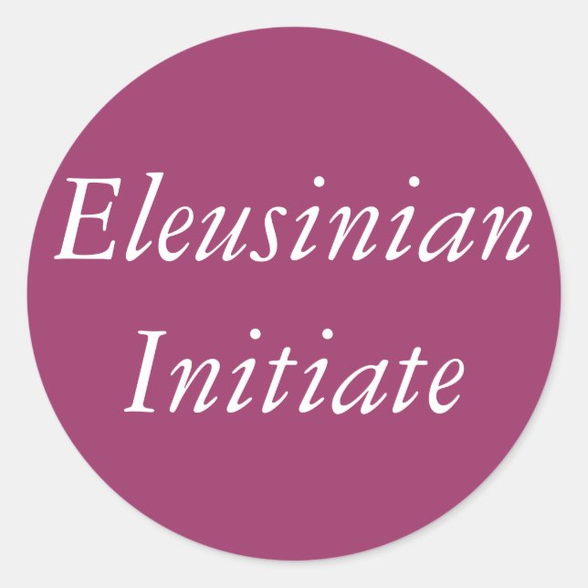 Sticker Rond Eleusinian initier la religion grecque (Devant)