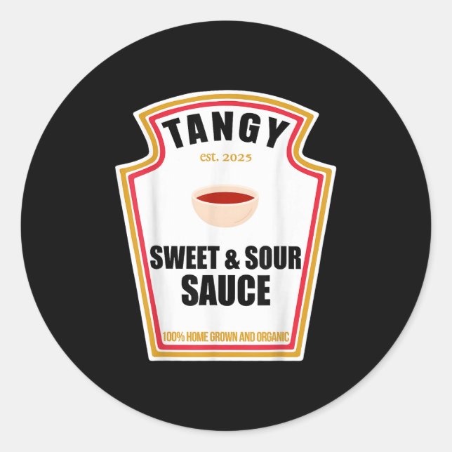 Sticker Rond Élevage De Sauce Douce Et Arustée Tangy Cos (Devant)