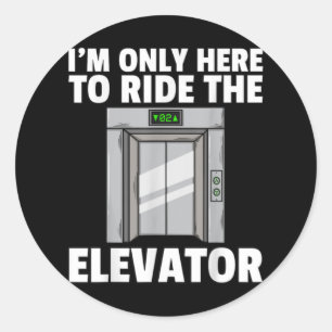 Sticker Rond Elevator Buttons Mechanic Technician